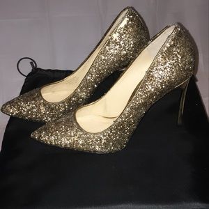 Glitter Gold 4 inch Pumps